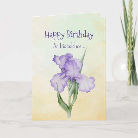 Carte Comme une Iris Vos Personnalités d'Anniversaire (Devant)