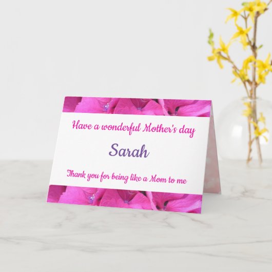 Carte Comme une Mère pour moi design (Fleur jaune)