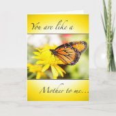Carte Comme une mère pour moi Fête des mères Mère Jaune (Devant)