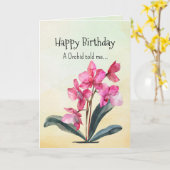 Carte Comme une orchidée Vos Personnalités d'anniversair (Fleur jaune)