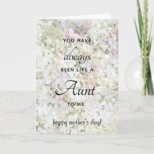 Carte Comme une tante pour moi Hydrangeas fête des mères