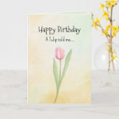 Carte Comme une Tulipe Vos Personnalités d'anniversaire (Fleur jaune)