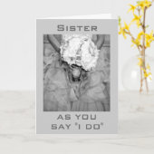 CARTE COMME VOUS DITES "JE LE FAIS" À SOEUR ET MARI (Fleur jaune)