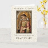 CARTE COMME VOUS ÊTES ORDONNÉ AU DIACONATE (Fleur jaune)