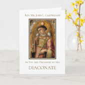 CARTE COMME VOUS ÊTES ORDONNÉ AU DIACONATE (Fleur jaune)