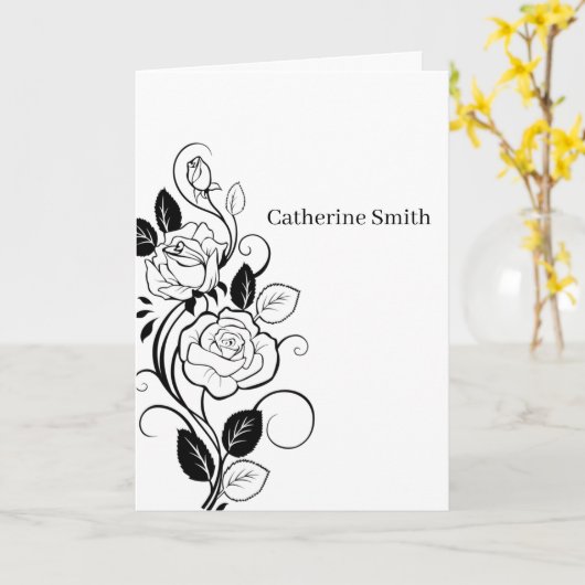 Carte Commémoration - Condoléances 05 (Fleur jaune)