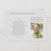 Carte commémorative (Devant / Derrière)