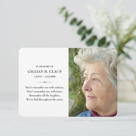 Carte commémorative (Debout devant)