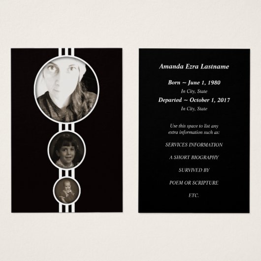 carte commémorative (Devant & derrière)