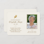 Carte commémorative (Devant / Derrière)