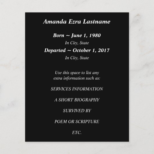 carte commémorative (Dos)