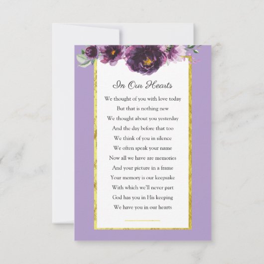 Carte commémorative (Dos)