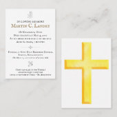 Carte commémorative (Devant / Derrière)