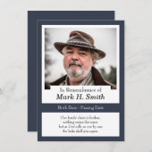 Carte commémorative (Devant / Derrière)