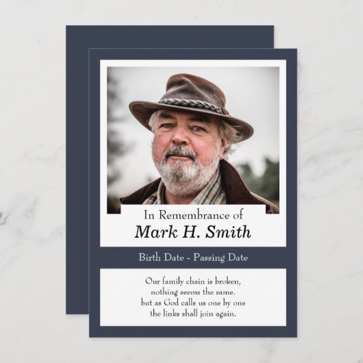 Carte commémorative (Devant / Derrière)