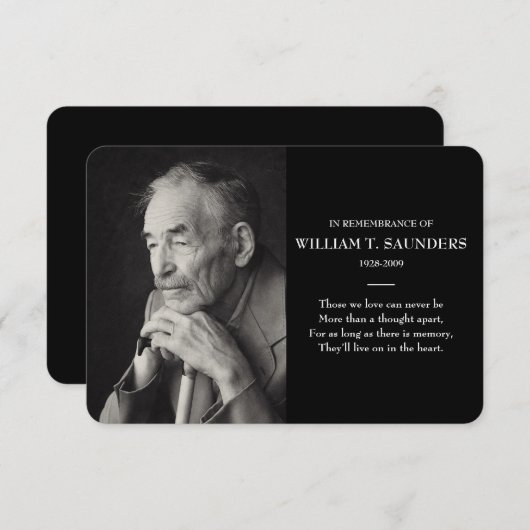 Carte commémorative (Devant / Derrière)