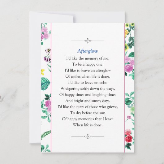 Carte commémorative (Dos)