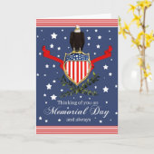 Carte commémorative - Aigle et bannière (Fleur jaune)