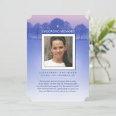 Carte commémorative Arbre d'hiver - Croix - Merci  (Debout devant)