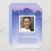 Carte commémorative Arbre d'hiver - Croix - Merci  (Devant / Derrière)