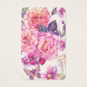 Carte commémorative aux papillons floraux (Dos)