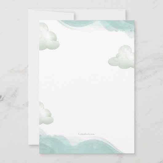 Carte commémorative Baby Footprints (Dos)