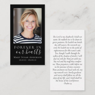 Carte commémorative Black Forever in Our Hearts