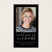 Carte commémorative Black Forever in Our Hearts (Devant)