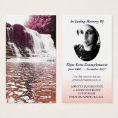 carte commémorative brume de chute d'eau (Devant & derrière)