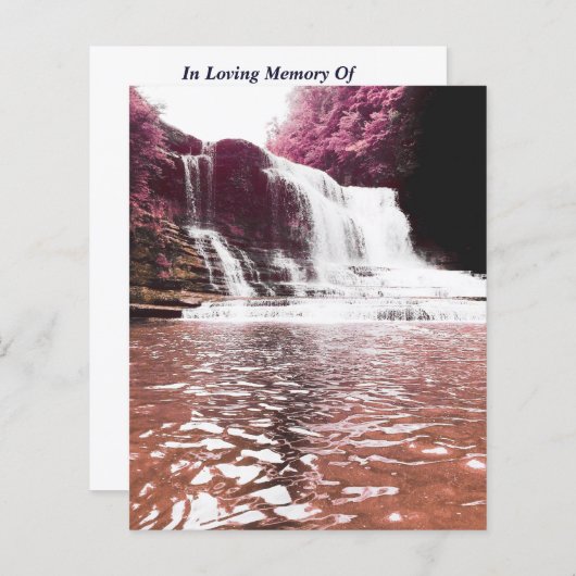 carte commémorative brume de chute d'eau (Devant / Derrière)