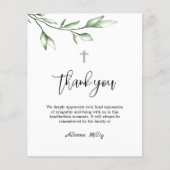 Carte commémorative croisée du budget Merci (Devant)