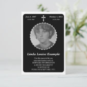 carte commémorative : croix élégante (Debout devant)