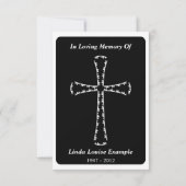 carte commémorative : croix élégante (Dos)