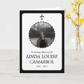 carte commémorative . croix élégante (Fleur jaune)