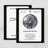 carte commémorative croix élégante (Devant / Derrière)