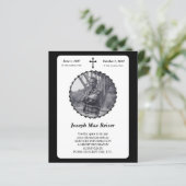 carte commémorative croix élégante (Debout devant)