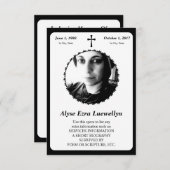 carte commémorative . croix élégante (Devant / Derrière)