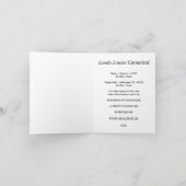 carte commémorative . croix élégante (Intérieur)