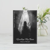 Carte commémorative dans la lumière - au revoir ma (Debout devant)