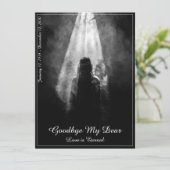 Carte commémorative dans la lumière - au revoir ma (Debout devant)