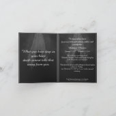 Carte commémorative dans la lumière - au revoir ma (Intérieur)