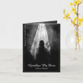 Carte commémorative dans la lumière - au revoir ma (Fleur jaune)