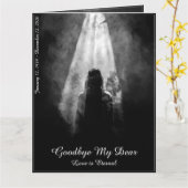 Carte commémorative dans la lumière - au revoir ma (Fleur jaune)