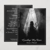 Carte commémorative dans la lumière - au revoir ma (Devant / Derrière)