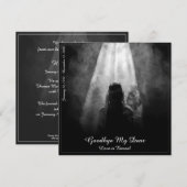 Carte commémorative dans la lumière - au revoir ma (Devant / Derrière)