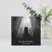 Carte commémorative dans la lumière - au revoir ma (Debout devant)