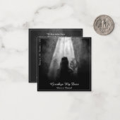 Carte commémorative dans la lumière - au revoir ma (Devant/Arrière en situation)