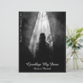 Carte commémorative Dans la lumière - au revoir mo (Debout devant)