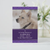 Carte commémorative de chien 3,5 po x 5 po - Photo (Debout devant)