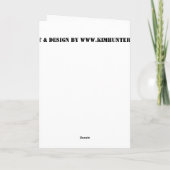 Carte commémorative de guerre Personnalisez-vous d (Dos)